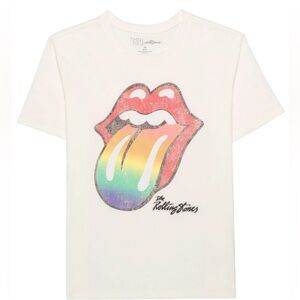 Time and Tru Women’s White Rolling Stones Graphic Tee